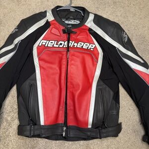 Fieldsheer Leather 2.0 Red Leather Motorcycle Jacket